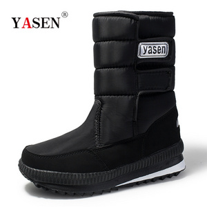 Wholesale Customized Men's Boots Shoes With Thick Fur Non-slip Waterproof Winter Snow Boots For Men Botas Mujer Thigh High Boots