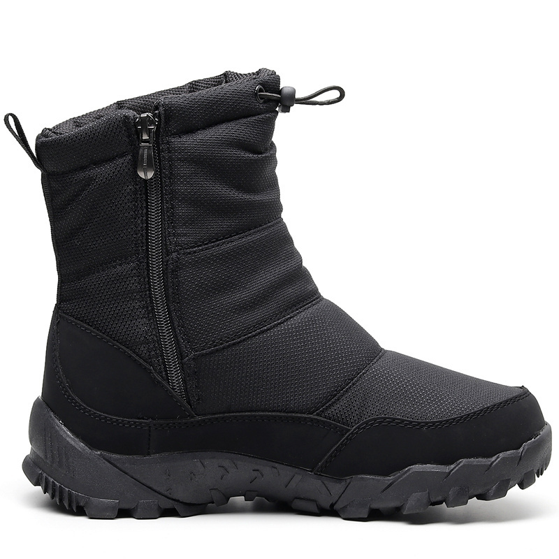 high quality snow boots for men waterproof mens winter boots With Fur winter shoes antislip  platform thick plush warm Plus size