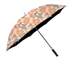 Western Cowboy Boots Printed Home Daily Umbrella Cactus Golf Folding Umbrella Supports Customization