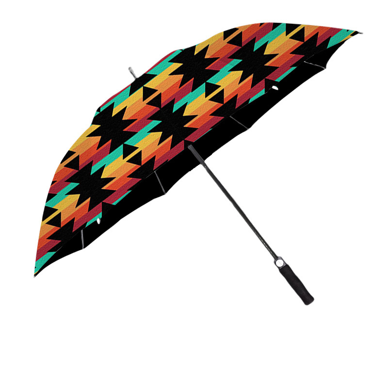 Aztec Boho Vibrant Colors African Fashion Ethnic Print Umbrella For Work