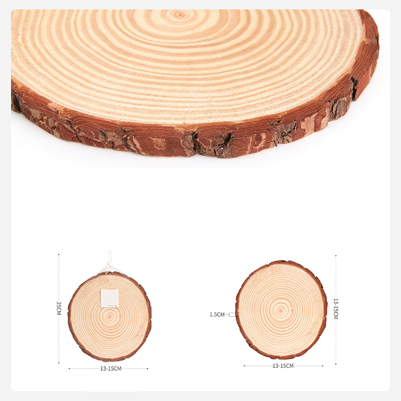 Wholesale Supplies Nature Wood Slices CUSTOM Creative Wooden Log Tree Slices Christmas Ornaments