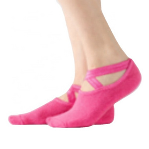 Non Slip Trampoline Yoga Pilates Lady Sock For Adults Grip Slipper Rubber Sole Socks