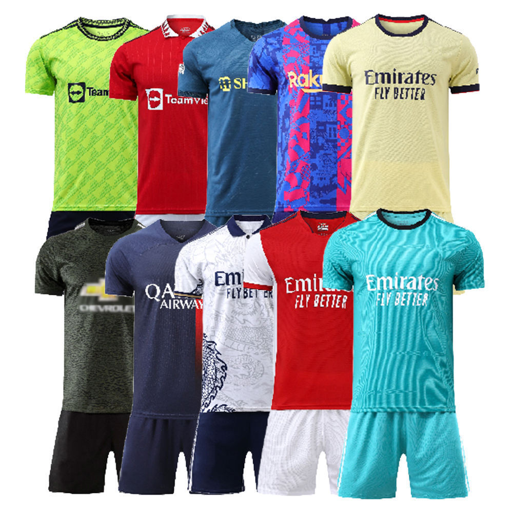 Wholesale Cheap Club Camo Retro Customized Soccer Kits For Children Affordable Trendy Men'S Football Uniforms