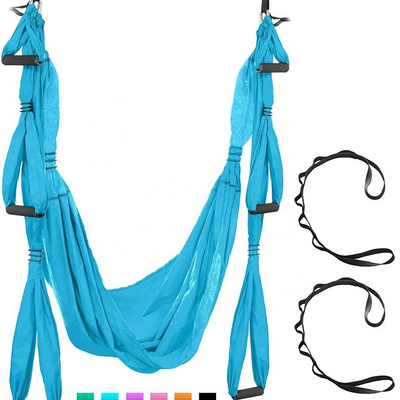 Colorful aerial yoga hammock both for aerial yoga silk and aerial yoga swing/sling/trapeze yoga silk cloth