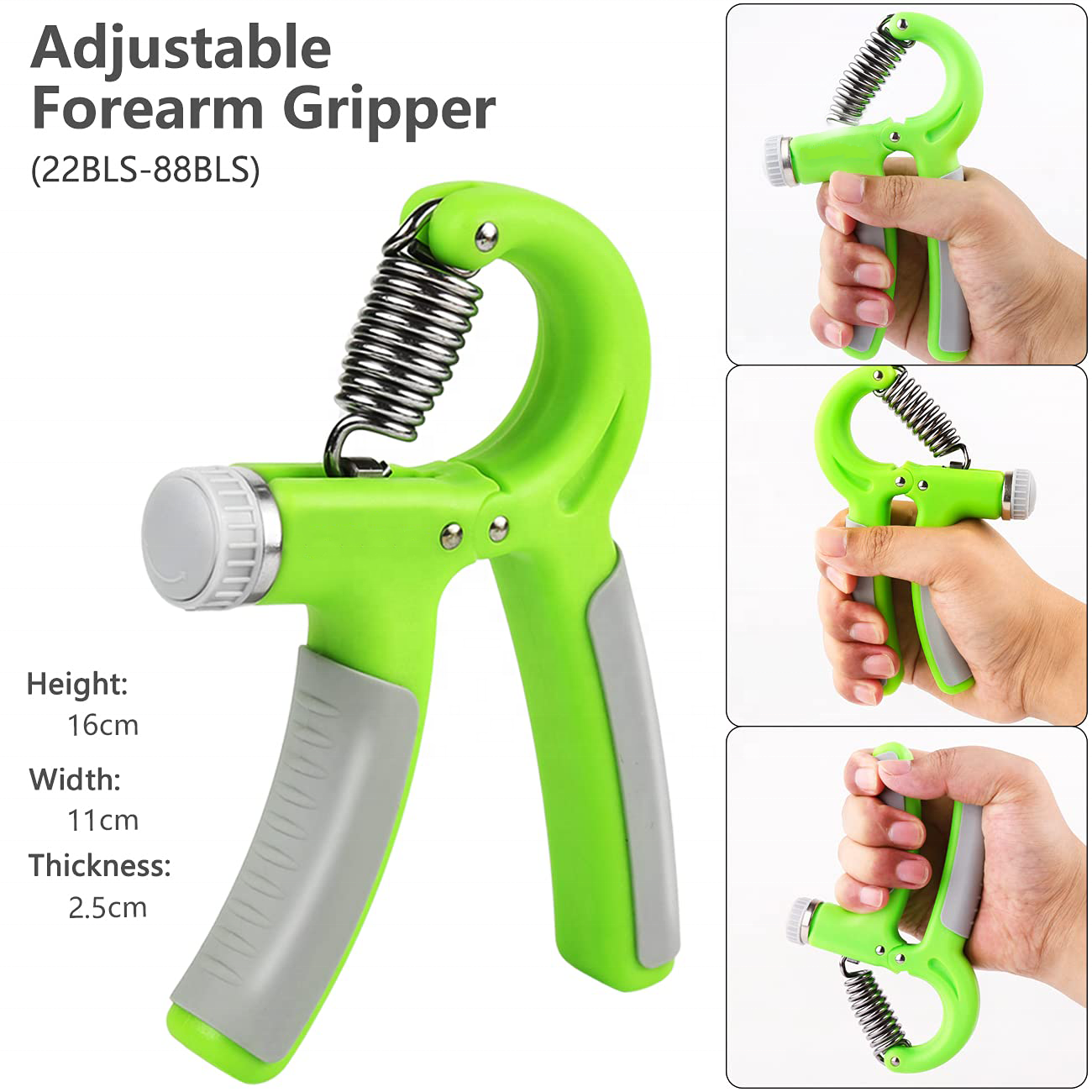 Hand Gripper Kit with Finger Exerciser Finger Stretchers Adjustable hand strengthen and Exercise Rings Strength Trainer