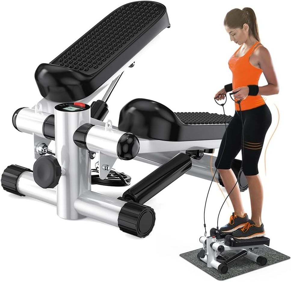 Wholesale Home Gym Stepper Mini Twist Stepper Fitness Aerobic Stepper Walking Machine With Resistance Bands