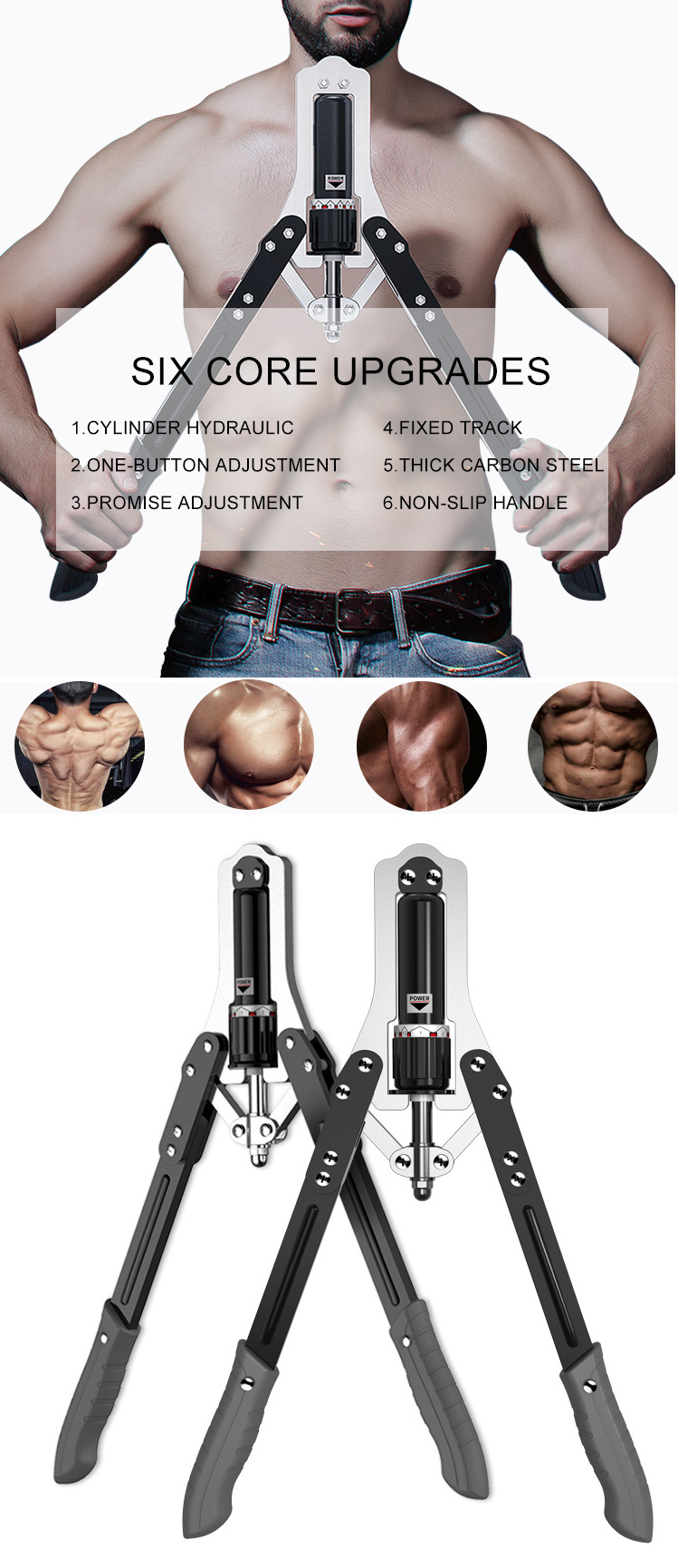 High Quality Fitness Arm Resistance Exercises Third Generation Hydraulic Rod Adjustable Power Twister