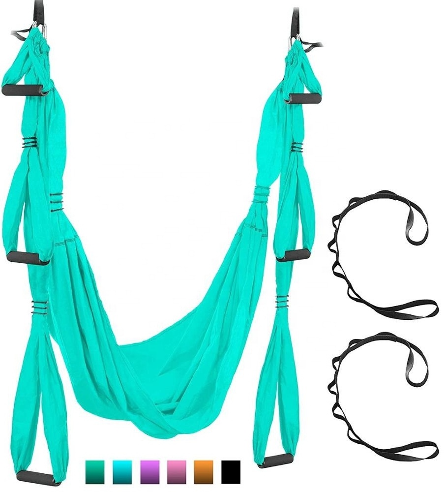 Colorful aerial yoga hammock both for aerial yoga silk and aerial yoga swing/sling/trapeze yoga silk cloth