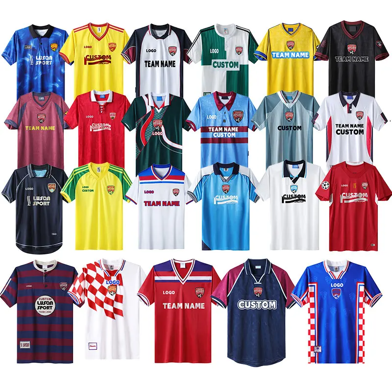 Wholesale Cheap Club Camo Retro Customized Soccer Kits For Children Affordable Trendy Men'S Football Uniforms