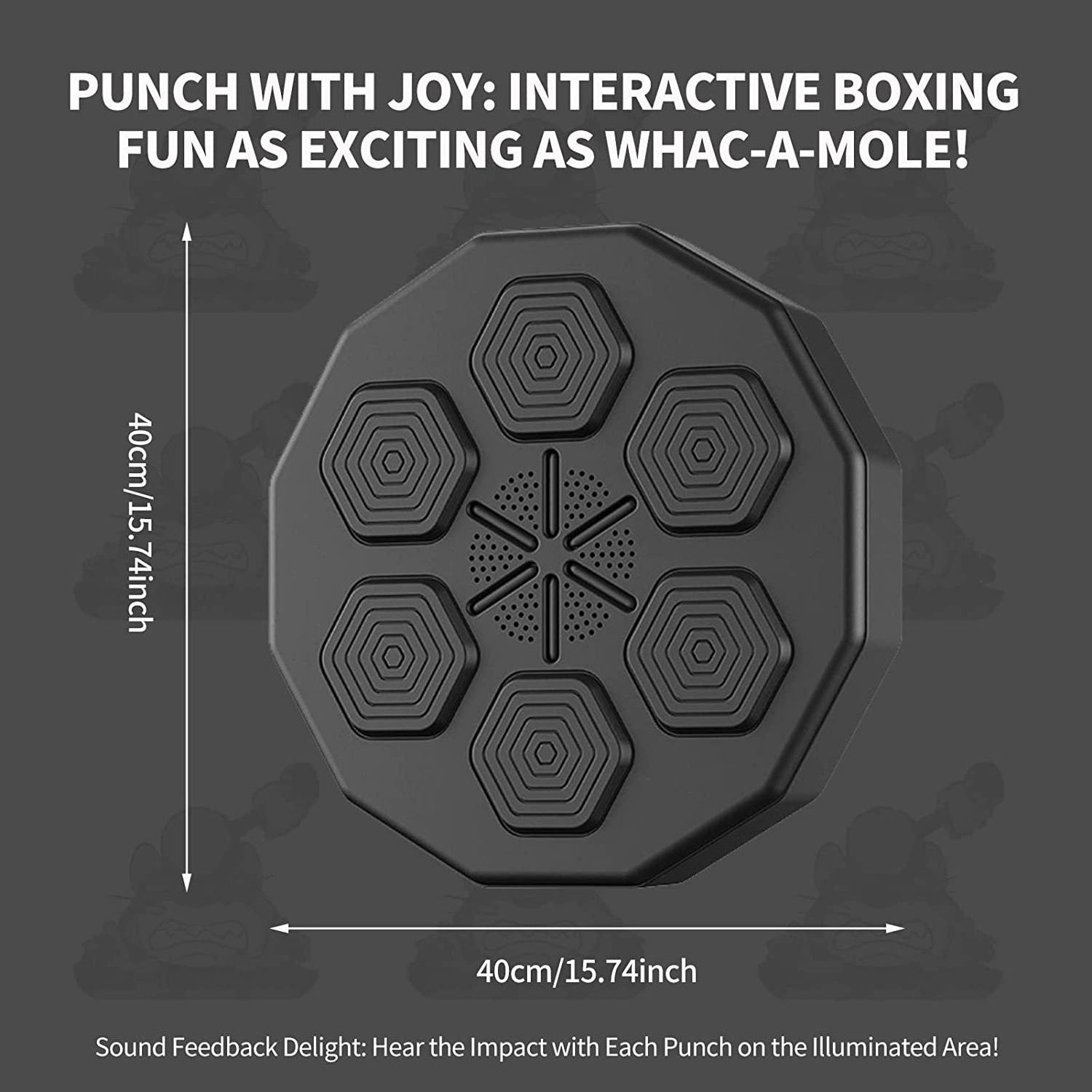 MR Music Boxing Machine Wall Mounted Smart Music Boxing Machine Target Wall Indoor Exercise Equipment Wall Target for Kid Adult