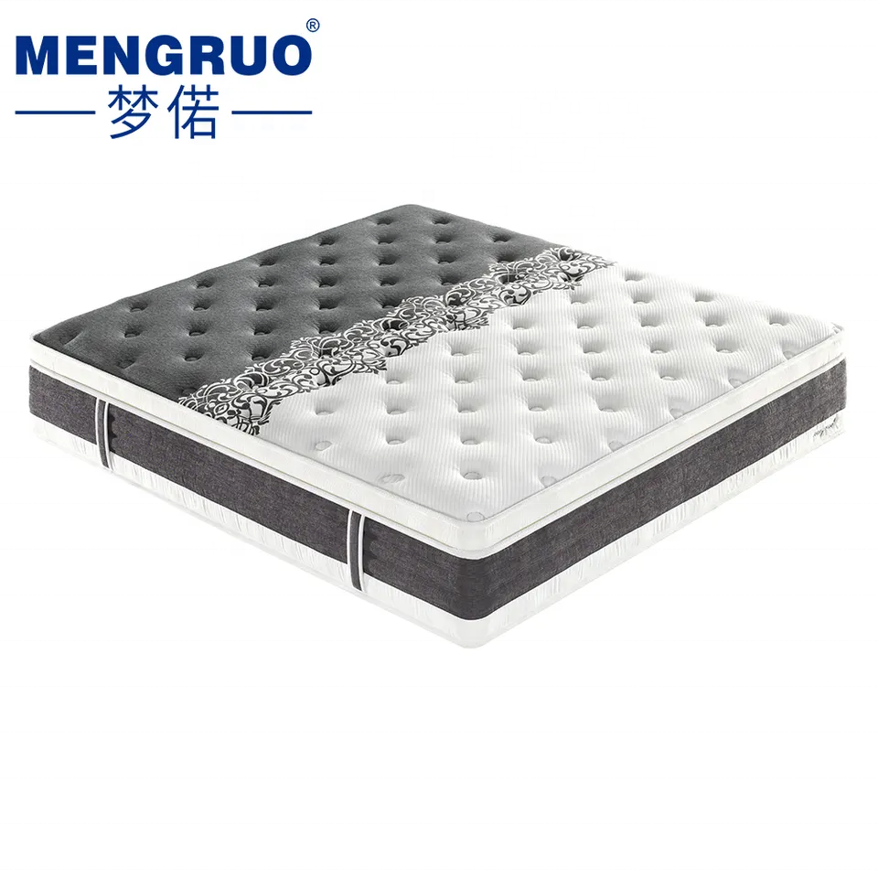 Bed Mattress Factory Direct Sales Hotel Bedroom Furniture King Queen Size Rolled Up Memory Foam Pocket Spring Mattress In A Box