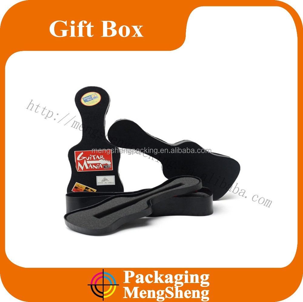 Small Guitar shaped gift cardboard packaging box with lids