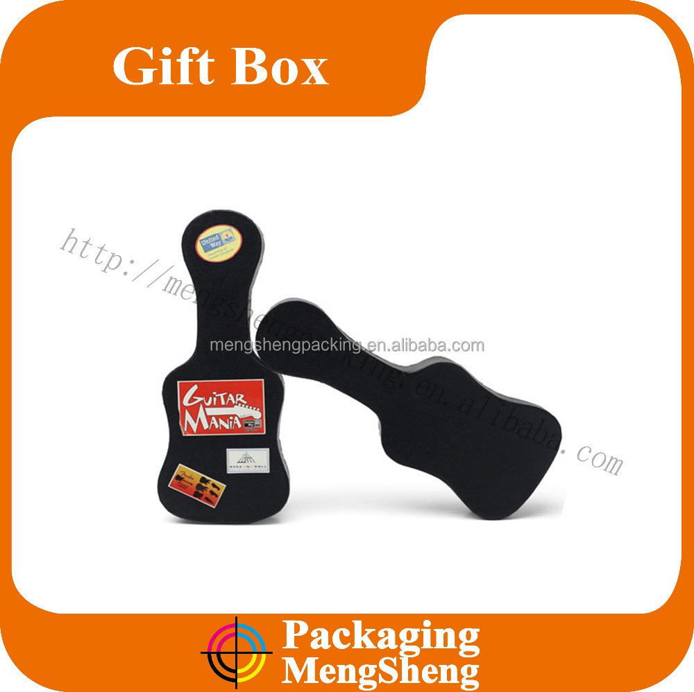 Small Guitar shaped gift cardboard packaging box with lids