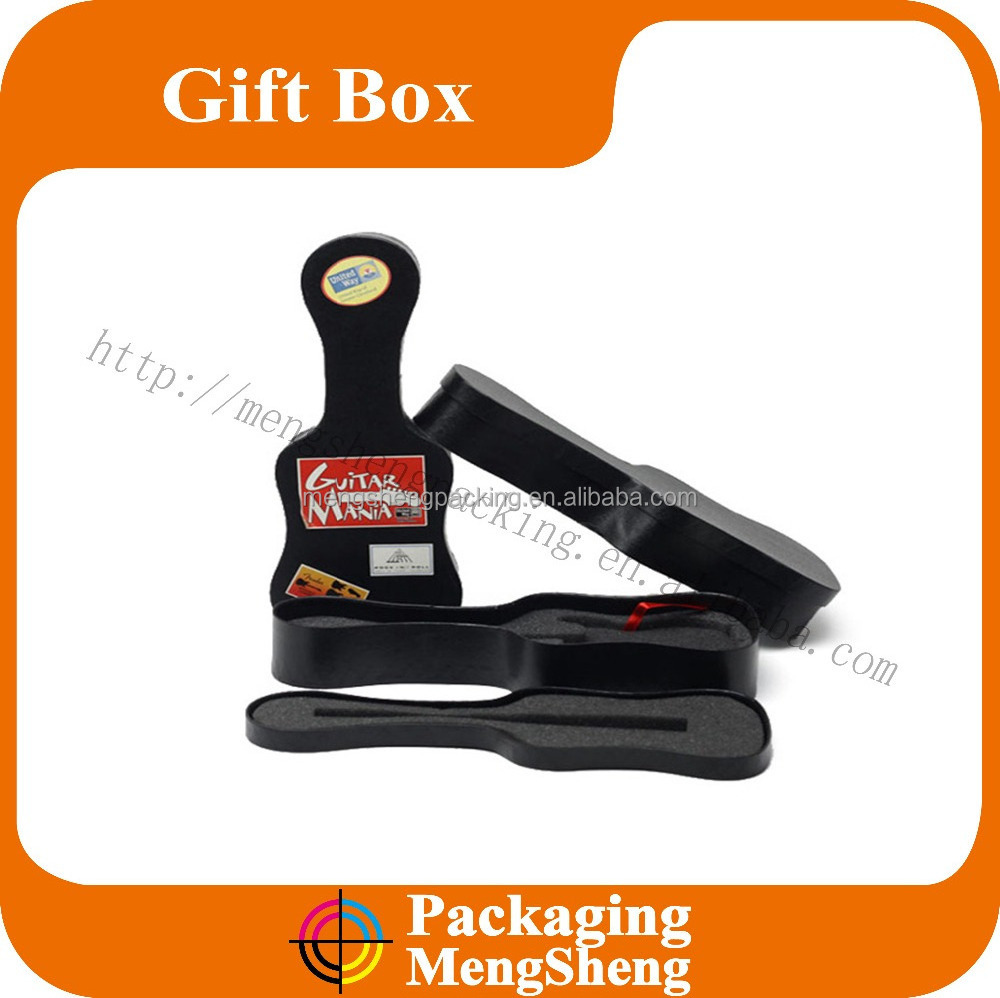 Small Guitar shaped gift cardboard packaging box with lids