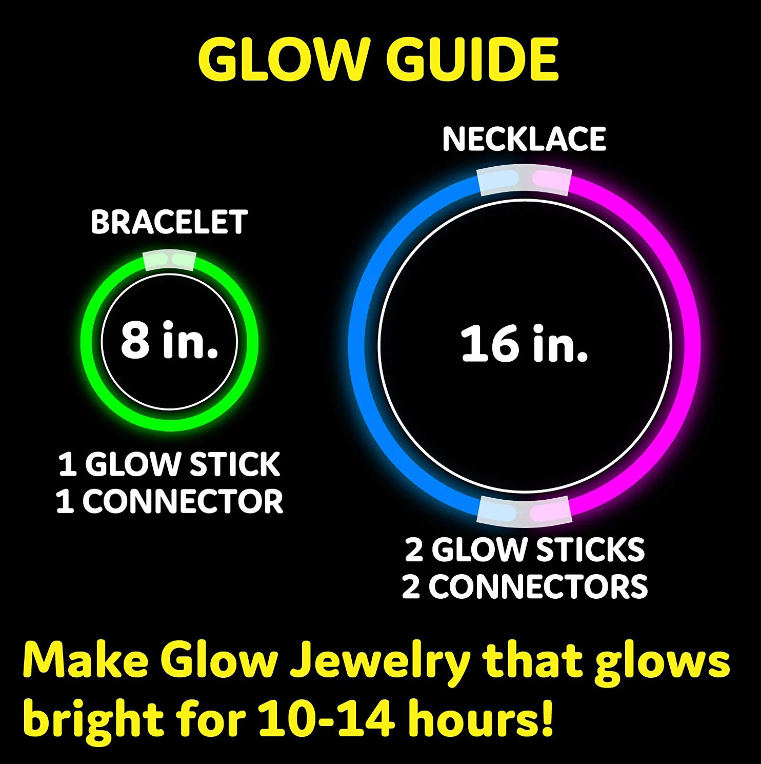 Party Supplies Led Fishing Glow in the Dark Sticks 100 Pack Glow Sticks Bulk Party Bracelets Necklace Light Stick