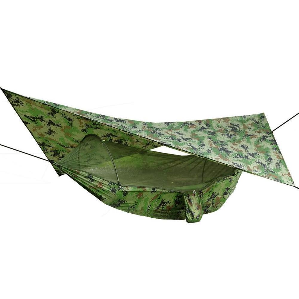 Outdoor Rip-Proof Parachute Harbor Flat Bed Hammock Swing Tent Luxury Throne Blanket Camping Mosquito Net Rain Fly Hammock