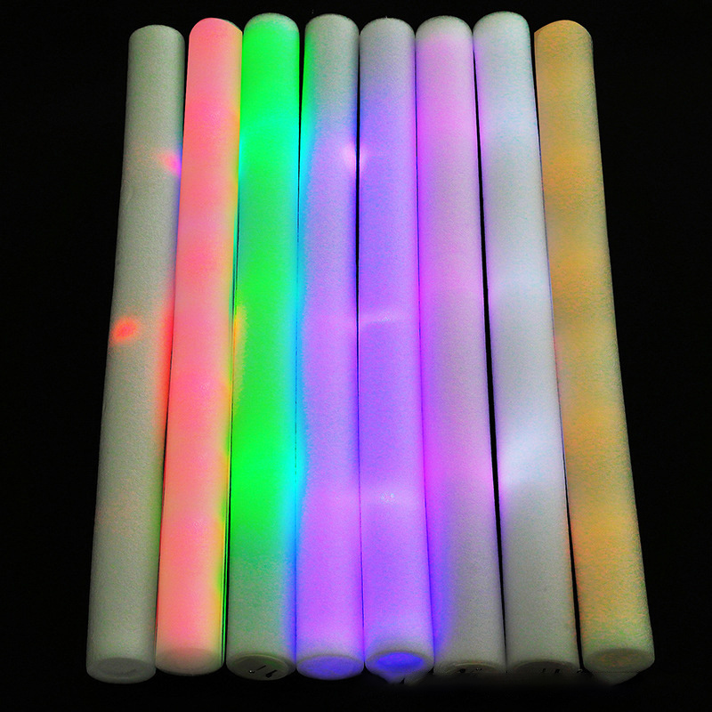 Ama-zom Partner Custom Logo Wholesale Party Supplies Multi-Color Flashing Foam LED Light Up Foam Sticks Led Foam Glow Stick