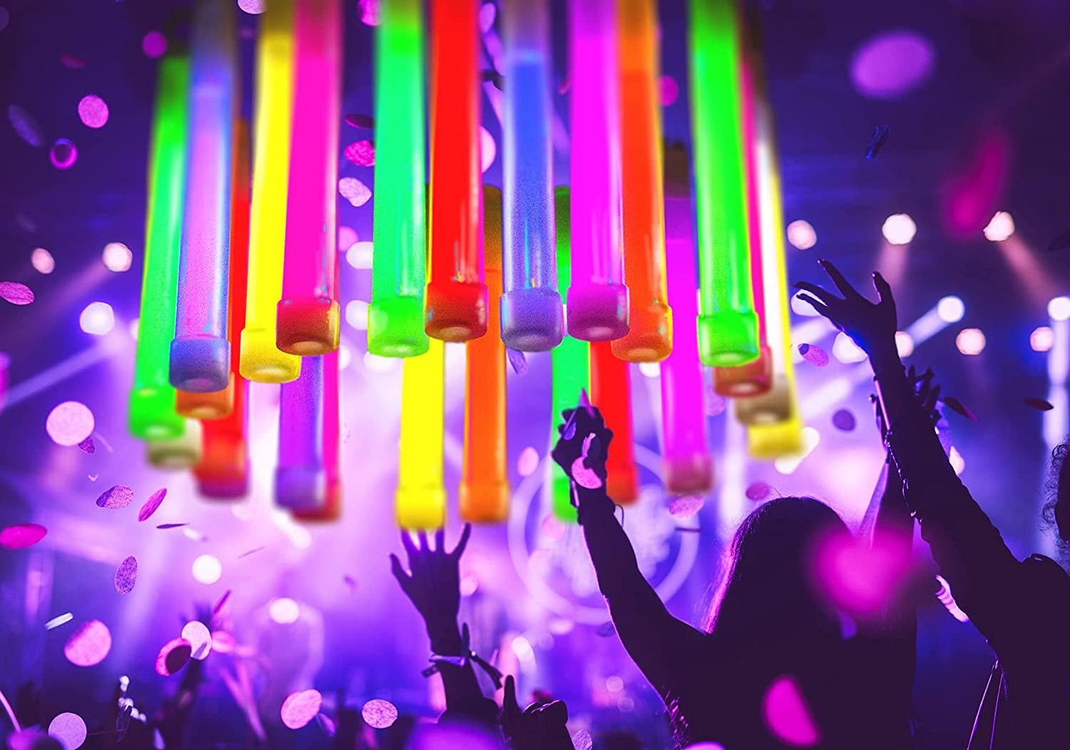 Glow Sticks Party Supplies for Kids and Adults 6 Inch Bulk Glow Light Up Sticks Party Favors Glow in the Dark Party Decorations