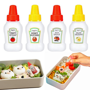 25ml Portable Mini Ketchup Sauce Travel Container Mustard Dispenser Small Spout Plastic Salad Dressing Squeeze Bottle with Cap