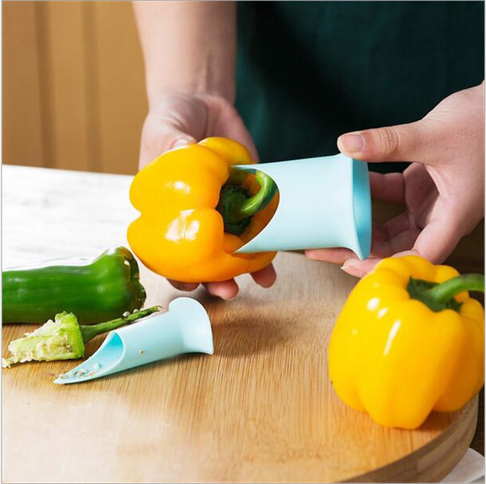 Home Kitchen Cooking Tools Plastic Chilis Cutter Peppers Corer Multi Sizes Chili Jalapeno Bell Pepper Seed Remover