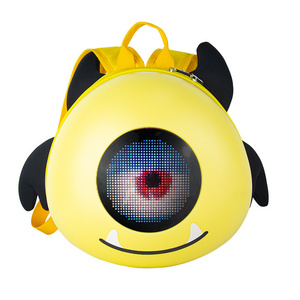 Hot Sale Eyes Kids Smart LED Gift Picture Dynamic LED Backpack with LED Display Screen Human Walking Kids LED Backpack