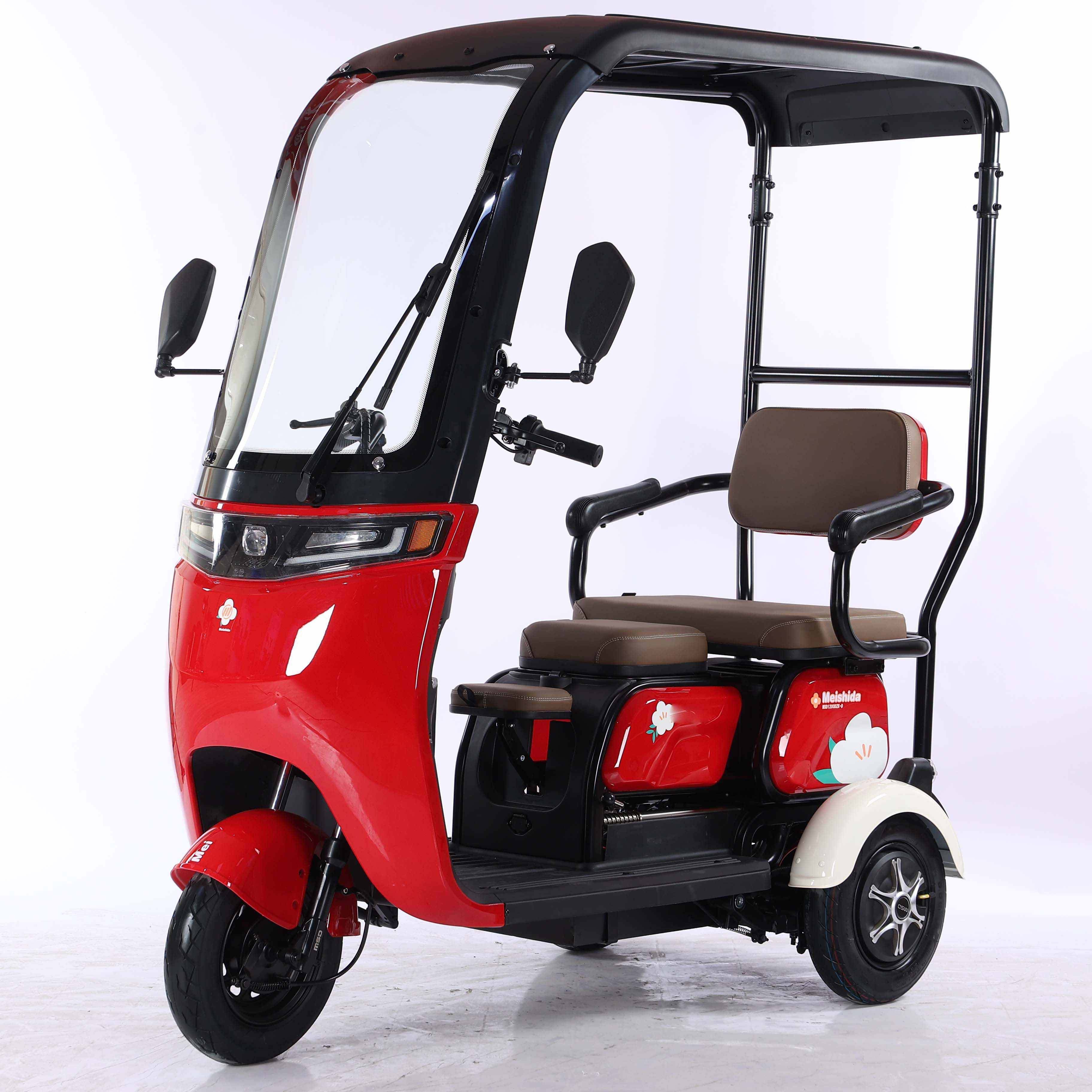 Electric Passenger Tricycles New Best Price China Adult Model 650W 3 Wheels Digital 2 Seat Electric Car for Adult Ji Mini 2 Open