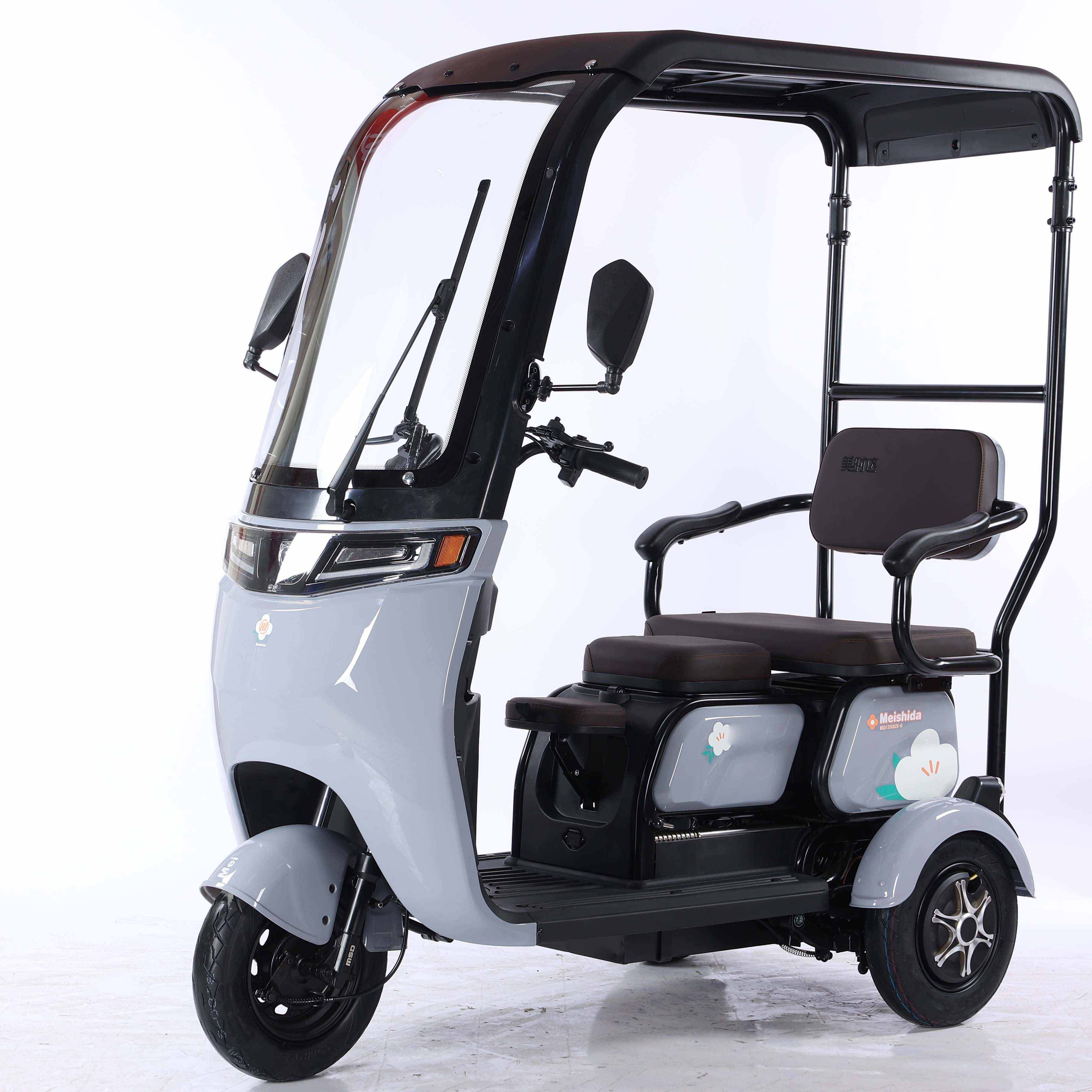 Electric Passenger Tricycles New Best Price China Adult Model 650W 3 Wheels Digital 2 Seat Electric Car for Adult Ji Mini 2 Open