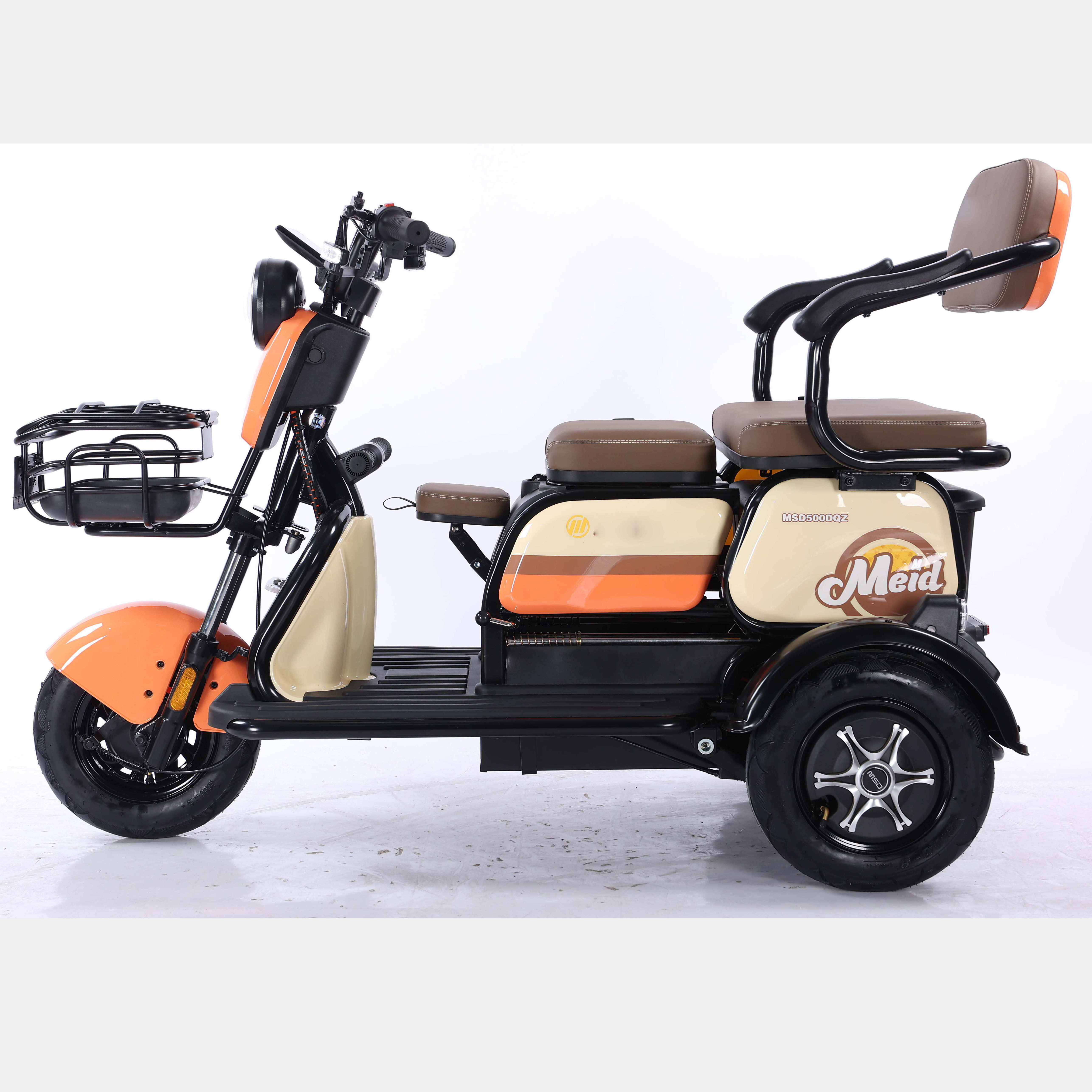 New Style Factory Directly Sale 3 Wheel Bike Taxi Car Pedicab Cheap Adult Electric Digital 500W 8 Inch Vacuum Tyre Open 300 Kg