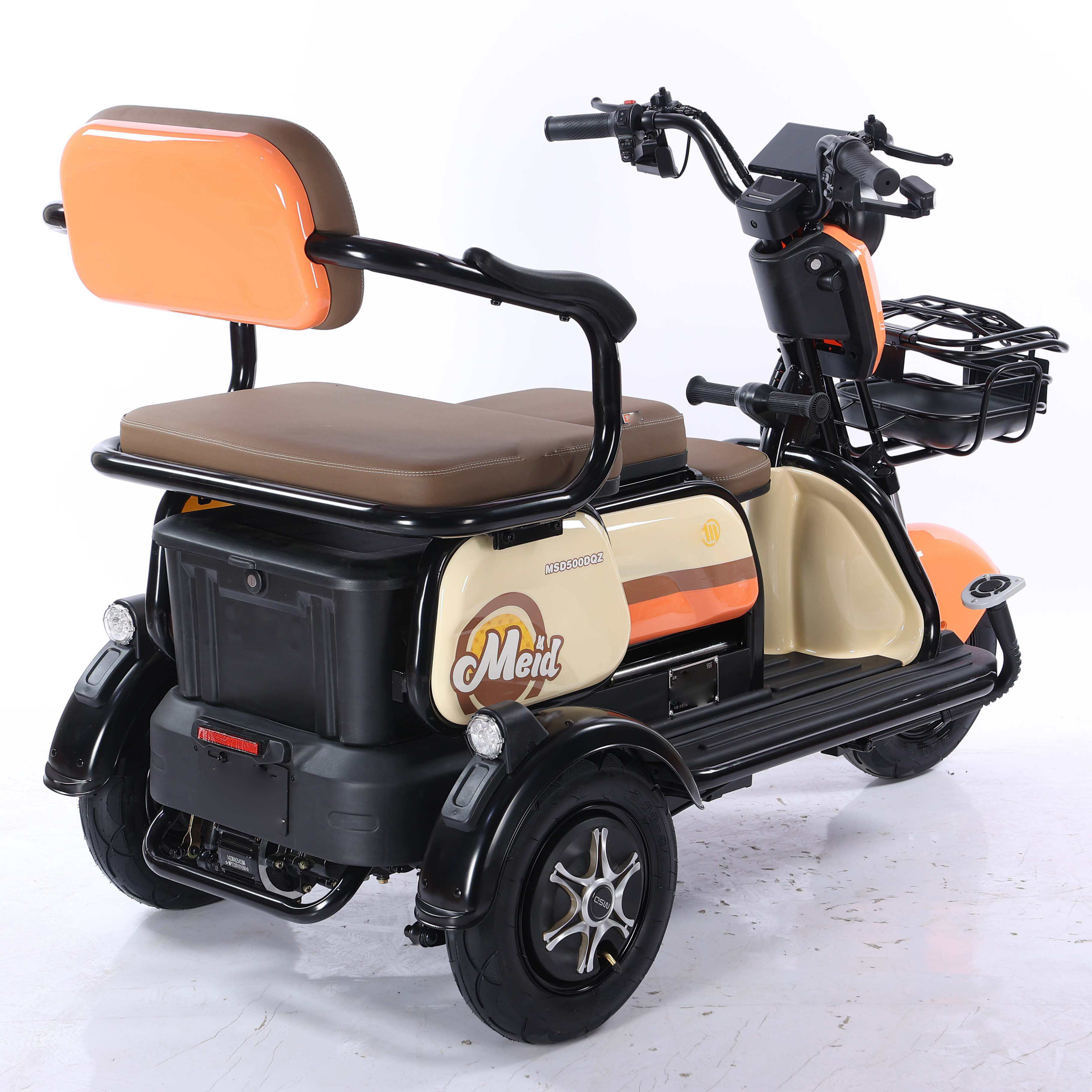 New Style Factory Directly Sale 3 Wheel Bike Taxi Car Pedicab Cheap Adult Electric Digital 500W 8 Inch Vacuum Tyre Open 300 Kg