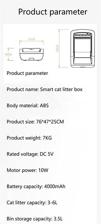 Automatic Cat Litter Box, High Quality Wholesale Cat Toilet, Automatic Self Cleaning Cat Toilet with Mobile App Control