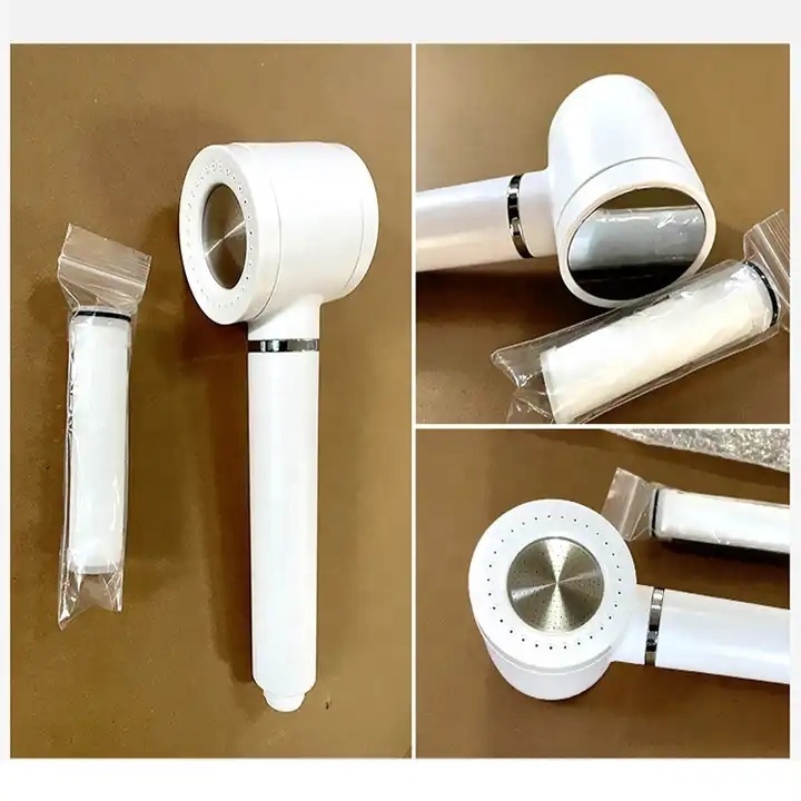 PP Cotton Customized Filter Shower Head Manufacture Beauty Shower Head 3 Mode Jetting Filter Handheld Shower Head With Filter