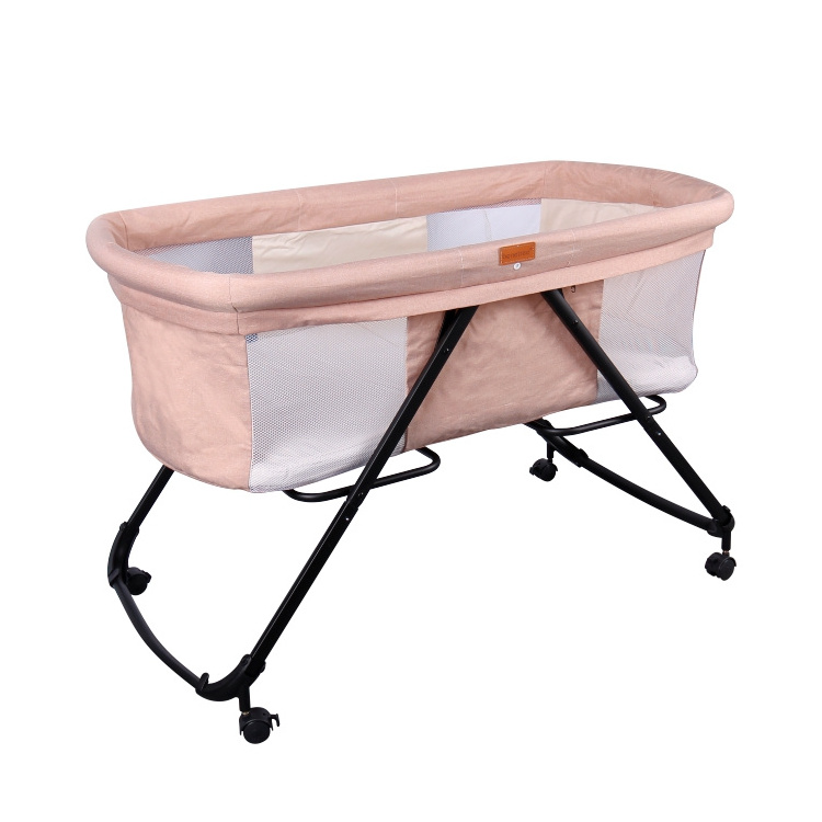 fashionable newborn bed folding Baby Cribs swing baby cot