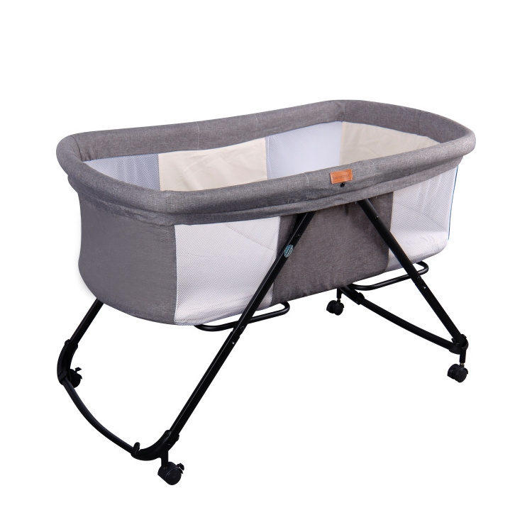 fashionable newborn bed folding Baby Cribs swing baby cot