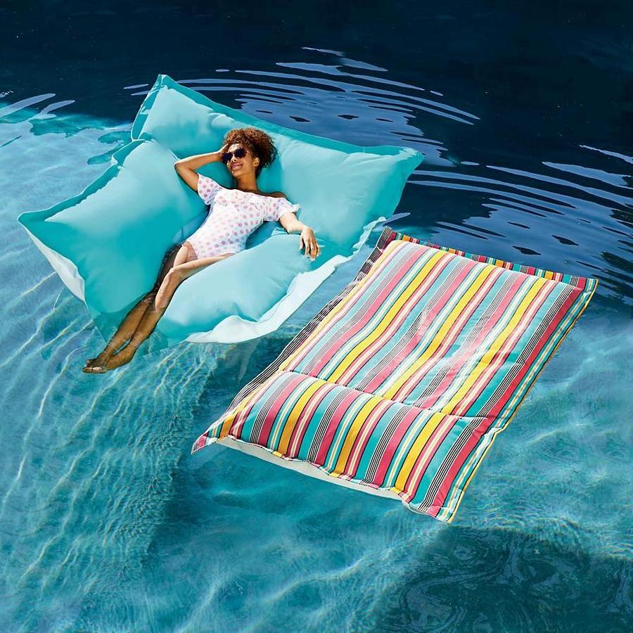 Pool floating bed on water float bean bag mat