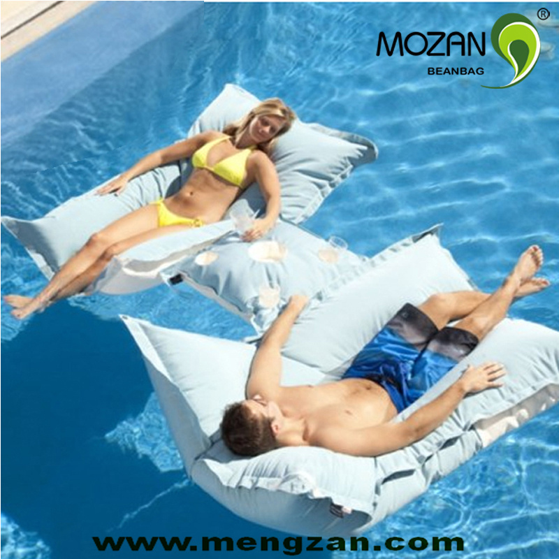 100% polyester waterproof fabric large pool floating water bean bag