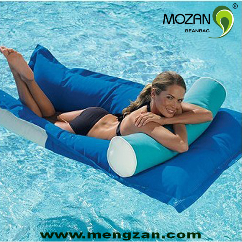 100% polyester waterproof fabric large pool floating water bean bag