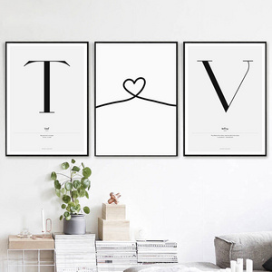 Letters Wall Decor Kids Playroom Art Canvas Pictures Nursery Wall Prints Decor