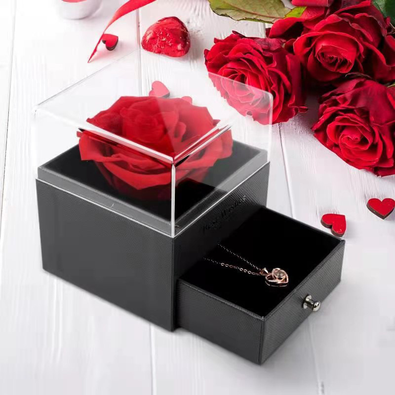 Soft Dream Eternity Rose & Drawer: Unforgettable Gifts for Her Mom, Wife, Girlfriend, Grandma. Cherish Birthdays, Anniversarie