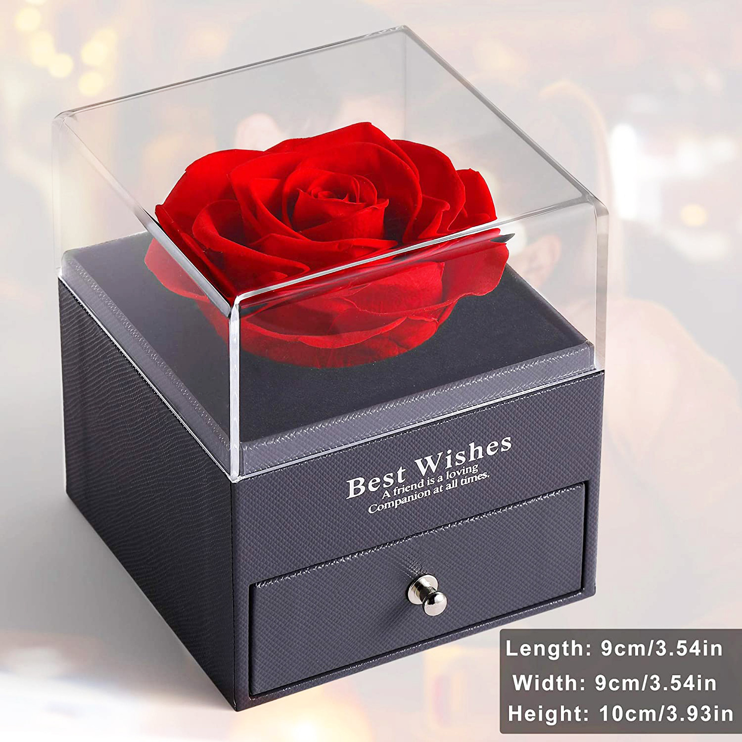 Soft Dream Eternity Rose & Drawer: Unforgettable Gifts for Her Mom, Wife, Girlfriend, Grandma. Cherish Birthdays, Anniversarie