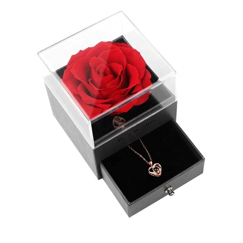 Soft Dream Eternity Rose & Drawer: Unforgettable Gifts for Her Mom, Wife, Girlfriend, Grandma. Cherish Birthdays, Anniversarie