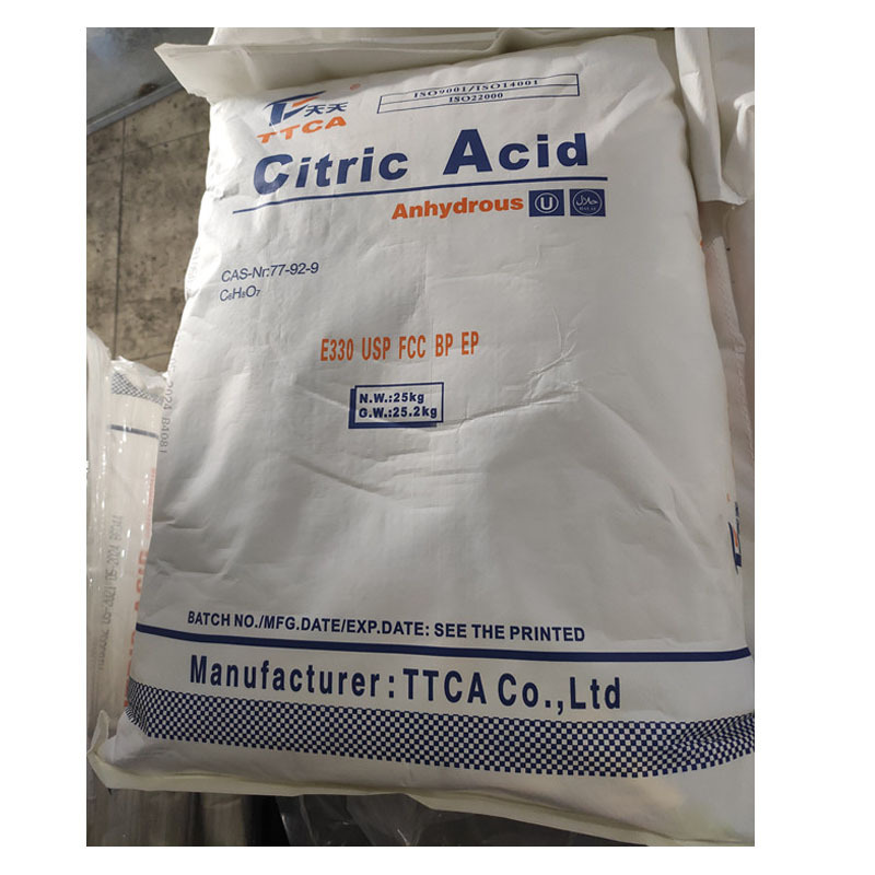 China factory bulk price 25kg bag BP USP FCC TTCA Ensign Citric Acid Monohydrate Anhydrous food grade citric acid powder