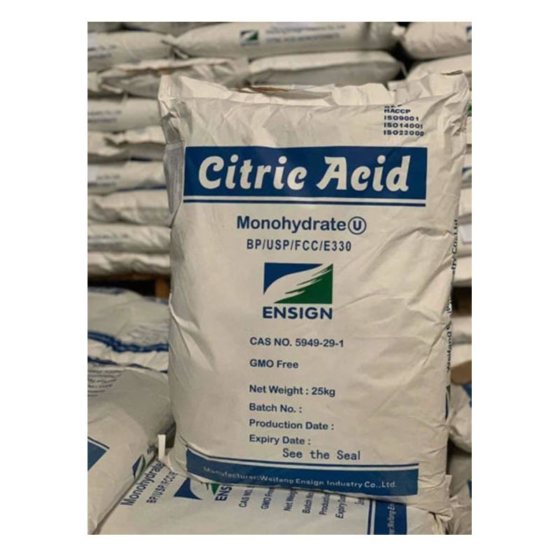 Wholesale price BP98 E330 FCC 25kg bag ttca rzbc ensign  citric acid anhydrous 30 -100 mesh food grade