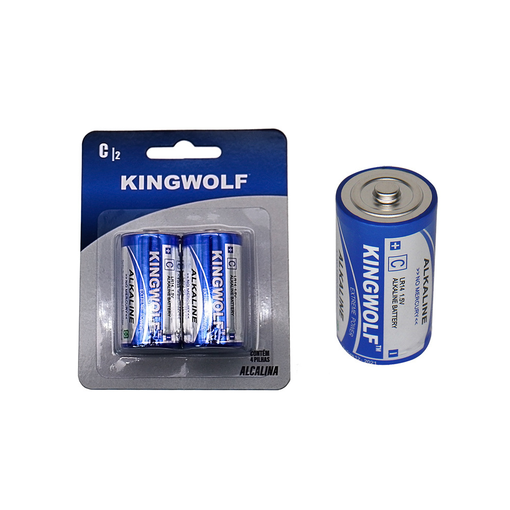 Best Selling Factory Supply 8000mah Primary Cell Pilas 1.5 Volt 1.5v Size LR14 C AM2 Alkaline Dry Battery For Flashlight