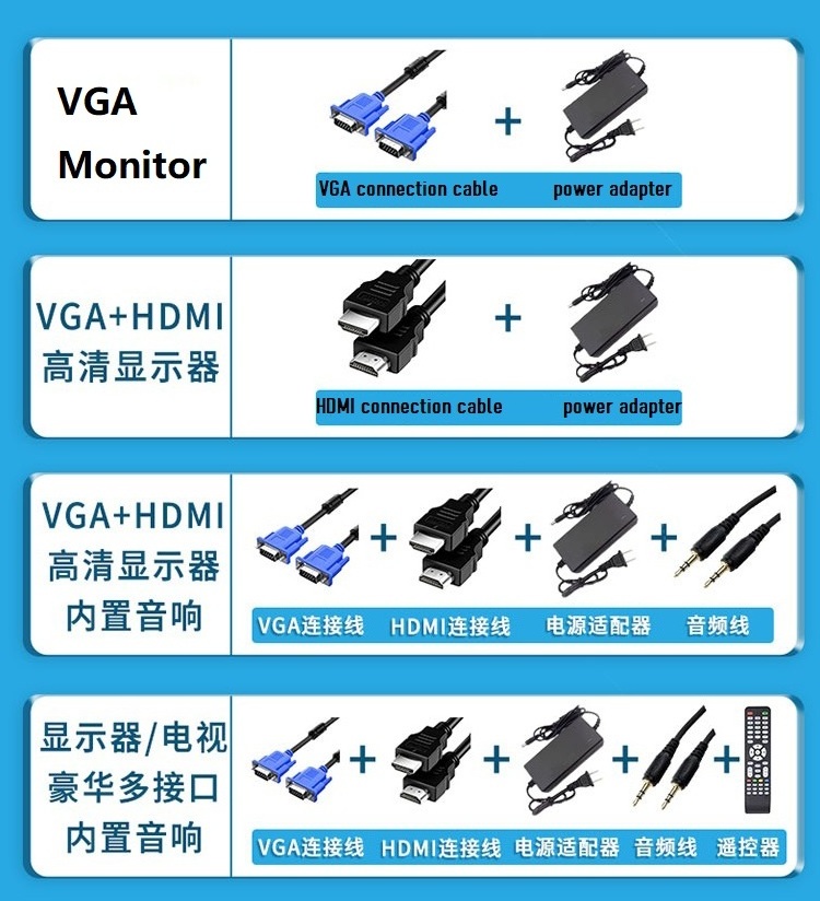 Gaming display monitor 75Hz 144Hz 165Hz  esports 19inch 20inch 22inch 24inch 27inch 32inch PC TV Monitor Display