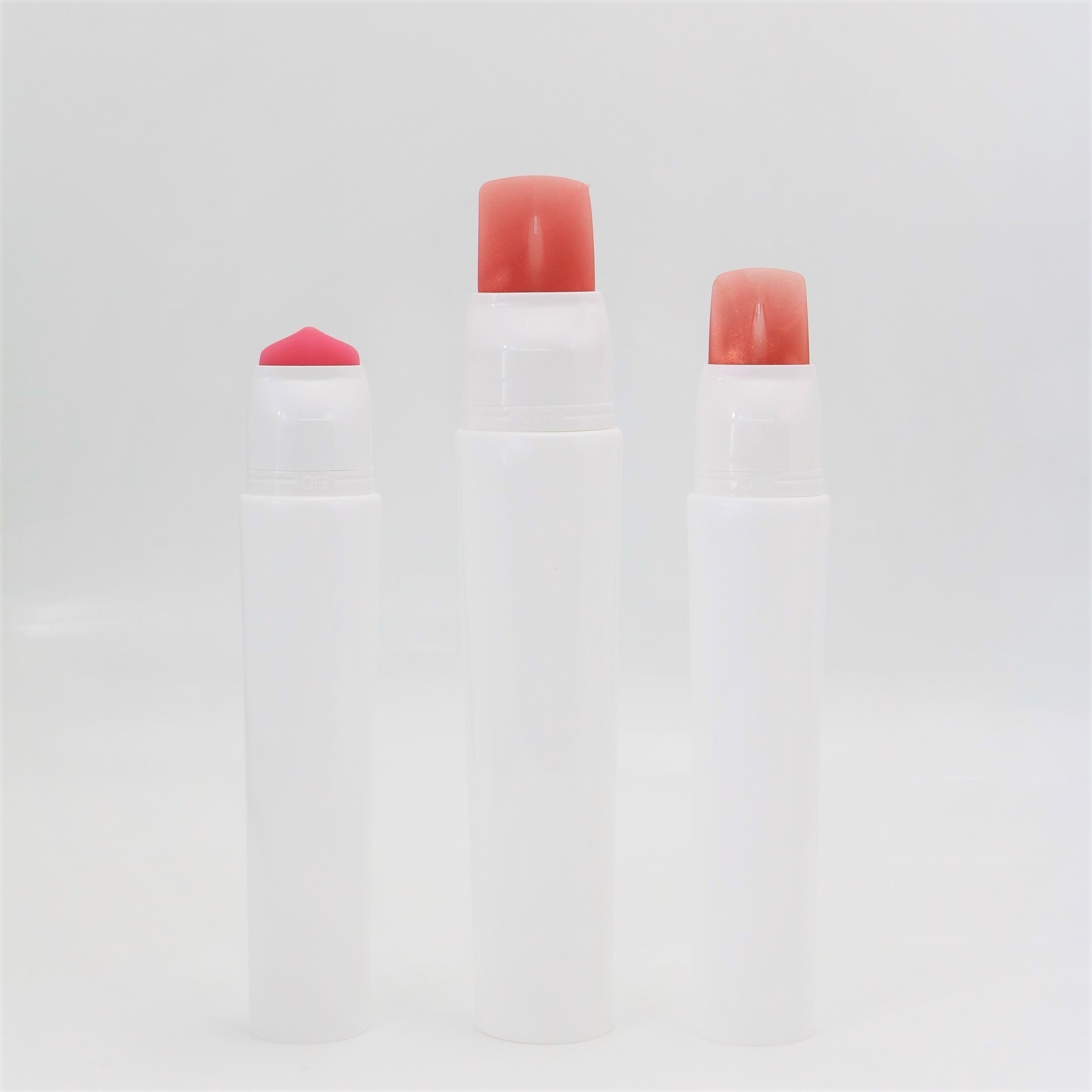 Empty Silica Gel Applicator Brush Cosmetic Plastic Tube Soft Silica Gel Massage Appilicator PE Tube