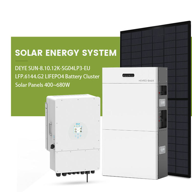 Deye SUN-10K-SG04LP3-EU 8kw 10kw 12kw Hybrid Inverter Solar Power System Complete Kit 10kWh Lithium Ion Battery System for Home