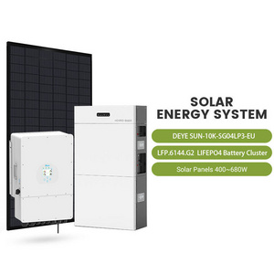 Deye SUN-10K-SG04LP3-EU 8kw 10kw 12kw Hybrid Inverter Solar Power System Complete Kit 10kWh Lithium Ion Battery System for Home