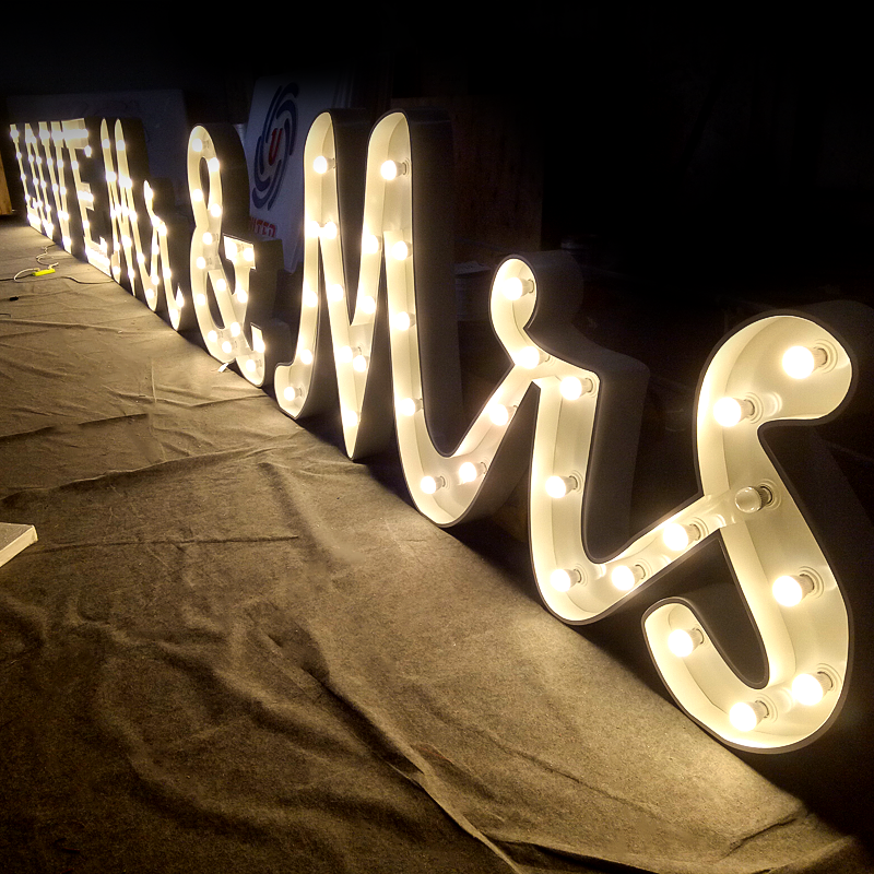 Wholesale Large Advertising Letter Lights Giant LED Number Lights Outdoor Marquee Letters