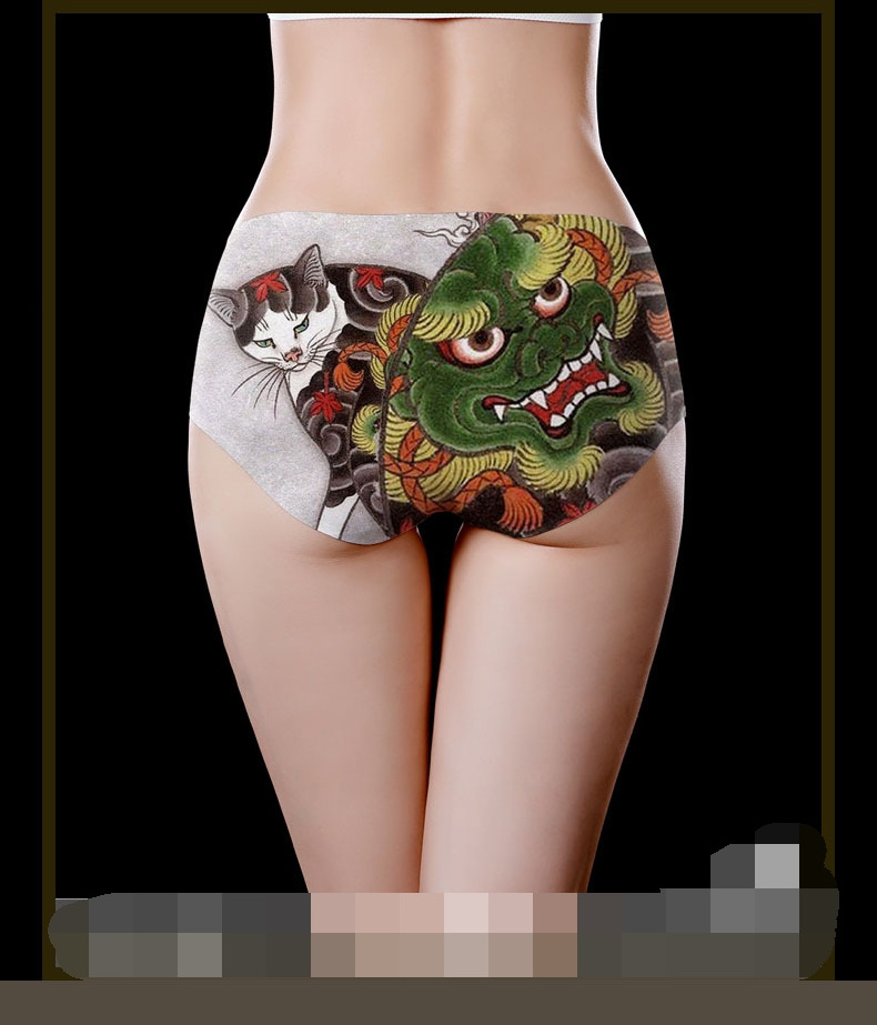 Hot Sale Girls Sexy Print Panty Sexi Seamless Cartoon Panties For Women