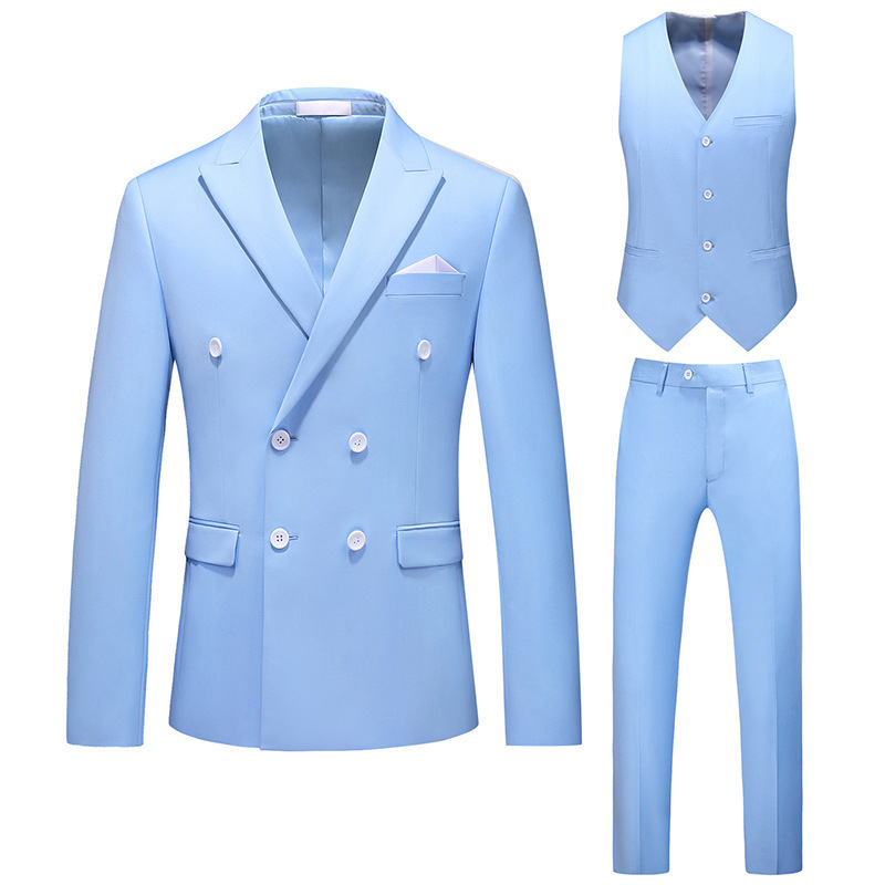 Men multi colors Suits 3 Pieces Blazer Vest Pants Set  Formal wedding Business Men's Suits for Men